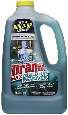 Drano 388 Max Build-Up Remover, Liquid, 64 oz