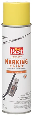 Industrial Choice Precision Line Marking Spray Paint, High-Visibility Yellow, 17-oz. Inverted