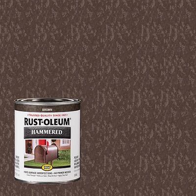 Rust-Oleum 239073 Stops Rust Hammered Paint, Brown, 1 Qt.