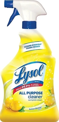 Lysol 1920075352 All-Purpose Cleaner, Lemon Breeze, 32 oz Spray Bottle