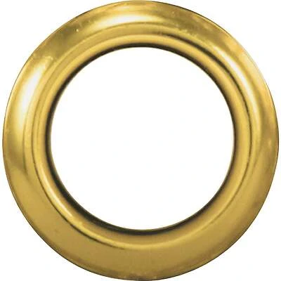 Wired Doorbell Push Button, LED Light, Round, Gold Rim, Pearl Center