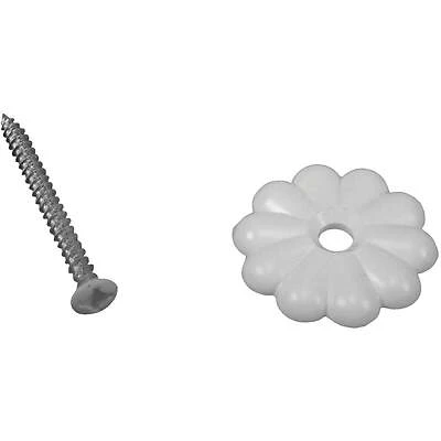 US Hardware D-138C Rosette Button, 1-1/8 in, Plastic