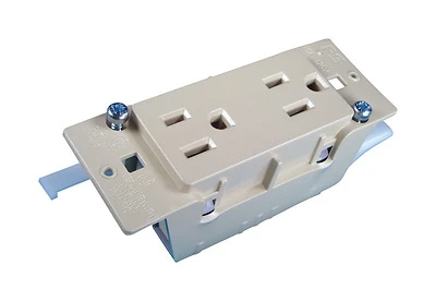 US Hardware E-102C Receptacle, 125 V, 15 A, 2-Pole, Ivory