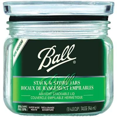 Stack & Store Glass Storage Jar, Qt. (32 oz.)