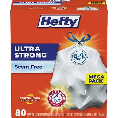 Ultra Strong Tall Kitchen Trash Bags, 13 Gallon, 80-Ct.