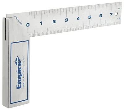 8 In. L Heavy-duty Try Square With Stainless Steel Blade