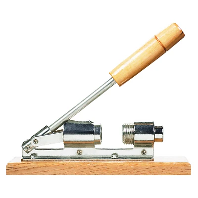 Duke 0100 Pecan Nut Cracker, Nickel-Plated Steel, Hardwood Base