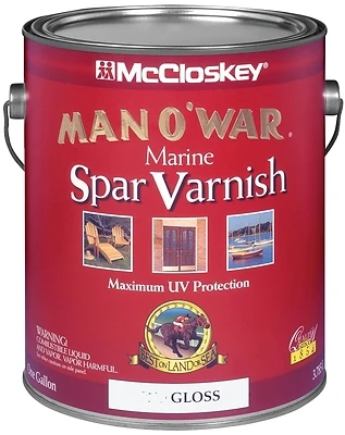 McCloskey Man O' War 6509 Marine Spar Varnish, Gloss, 1 Gallon