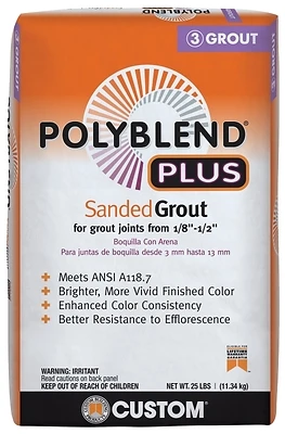 Polyblend Plus Sanded Grout, Bright White, 25 Lb.