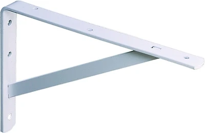 Knape & Vogt 208 WH 550 Shelf L-Bracket, Steel, White, 22-In.