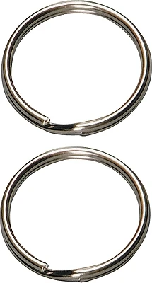 Hy-Ko KC105 Split Key Ring, Steel, 1-In., 2-Pk.