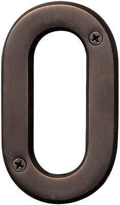 Hy-Ko BR-42OWB/0 Prestige House Number Zero, Oil Rubbed Bronze, 4 In.