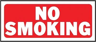 Hy-Ko 23003 No Smoking Fence Sign, Plastic, 6 x 14-In.
