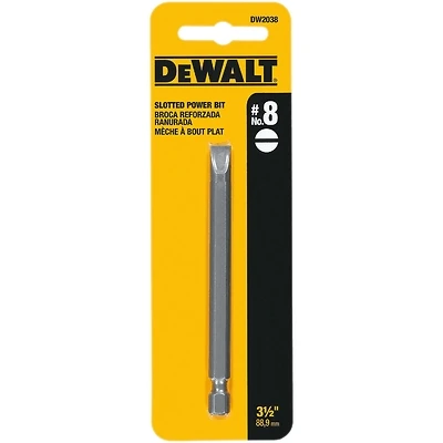 #8 Slotted Power Bit, 3-1/2 In.
