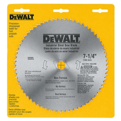 Non-Ferrous Metal-Cutting Circular Saw Blade, 7.25-In. x 68TPI