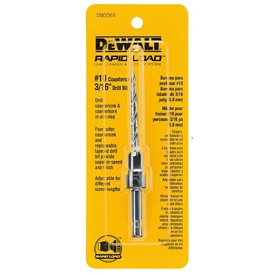 DeWalt DW2569 Countersink Drill Bit, #10, 3/16 In., Hex Shank
