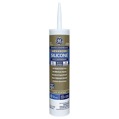 Advanced Silicone 2 Window & Door Sealant, Clear, 10.1 oz.