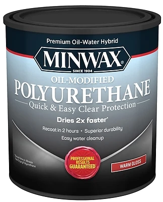 Minwax 63015 Fast Dry Polyurethane, Water-Based, Gloss, 1 Qt.