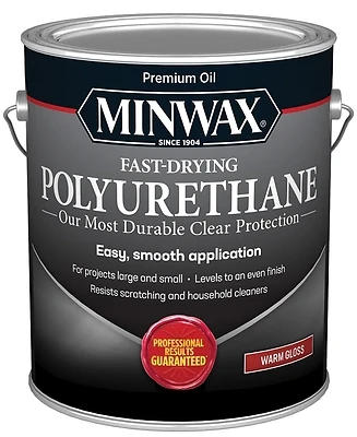 Minwax 319010000 Fast-Dry Polyurethane, Semi-Gloss, Oil-Based, 1 Gallon
