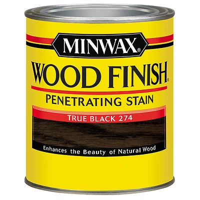 Minwax 227644444 Penetrating Wood Finish, Oil Based, True Black, 1/2 Pt.