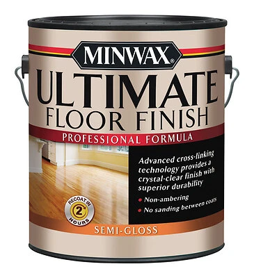 Minwax 131020000 Ultimate Floor Finish, Clear Semi-Gloss, 1-Gallon