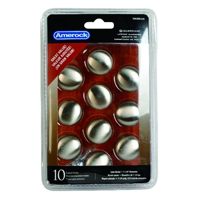 Edona Cabinet Knob, Satin Nickel, 1-1/4 In., 10-Pk.