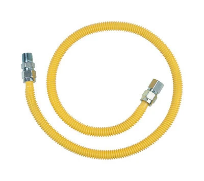 Stainless Steel Gas Appliance Connector, 48-In., 1/2-In. I.D. x 5/8-In. O.D.