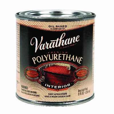 Varathane 9161H Satin Interior Oil-Based Polyurethane, 1/2 Pt.