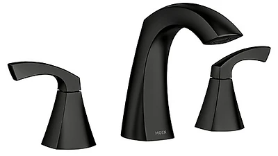 Lindor 2-Handle, High-Arc Bathroom Faucet, Matte Black