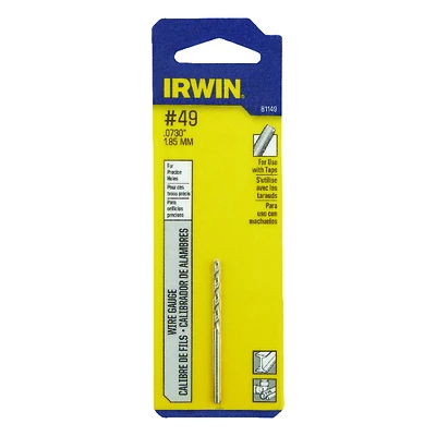 Irwin 81149 High-Speed Steel Drill Bit, #49, 2 In. OAL, Straight Shank
