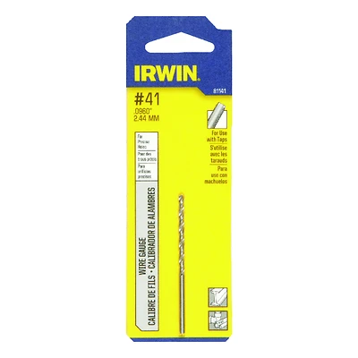 #41 X 2-3/8 In. L High Speed Steel Wire Gauge Drill Bit 1 Pk