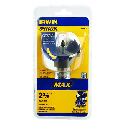 Irwin 3046011 Speedbor Max Wood Drill Bit, 2-1/8 In. Dia, 5 In. OAL