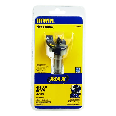 Irwin 3046006 Speedbor Max Self-Feed Wood Drill Bit, 1-1/4 In.