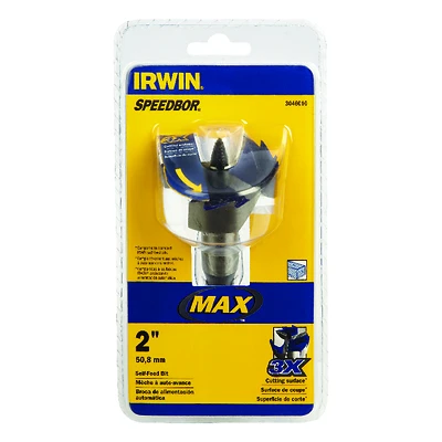 Irwin 3046010 Speedbor Max Wood Drill Bit, 2 In. Dia, 5 In. OAL