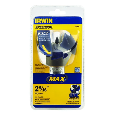Irwin 3046013 Speedbor Max Wood Drill Bit, 2-9/16 In. Dia, 5 In. OAL