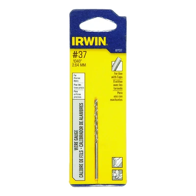 #37 X 2-1/2 In. L High Speed Steel Wire Gauge Drill Bit 1 Pk