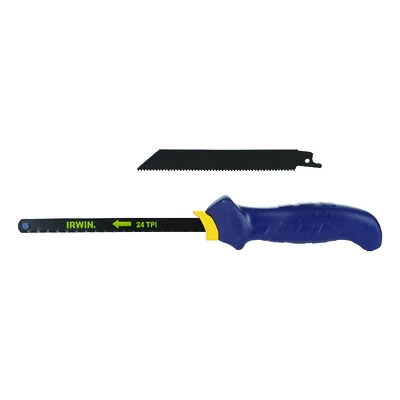 Irwin 2015100 Protouch Hand Saw Set, 10" Metal and 5-1/4" Wood Blade