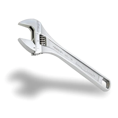 Channellock 8 In. Adjustable Wrench, Chrome Vanadium Steel, Maximum Jaw Capacity 1.18 In.