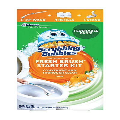 Scrubbing Bubbles 00079 Fresh Brush Max Starter Kit, Toilet Cleaning System