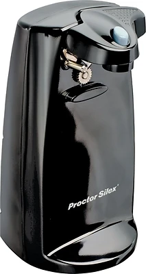 Proctor Silex 75217R Electric Can Opener, Black, With Knife Sharpener