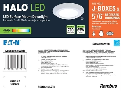 LED Surface-Mount Light, 120-Volt, 5 to 6-In.