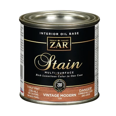 ZAR 831366 Interior Wood Stain, Vintage Modern, 1/2 Pt.