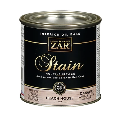 ZAR 13906 Interior Wood Stain, Beach House, 1/2-Pt