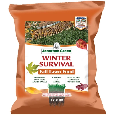 Jonathan Green 12400 Winter Survival Fall Lawn Food, 15 lb, Covers 5,000 Sq. Ft.
