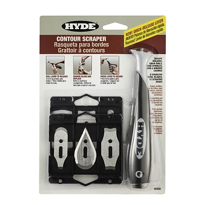 Hyde 10450 Contour Scraper Kit, Stainless Steel, 6 Blades