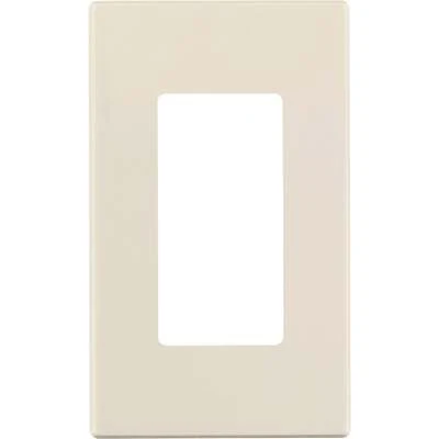 Decora Plus 1-gang Screwless Polycarbonate Wall Plate, Light Almond
