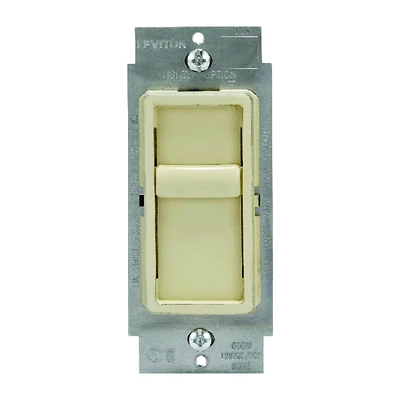 Leviton C21-06672-1LI Slide Dimmer, 120 VAC, 150 W, CFL, Halogen, Incandescent, LED Lamp, Ivory