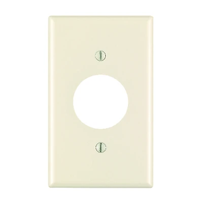Leviton 78004 Wallplate, 4-1/2 in L, 2-3/4 in W, Standard, 1-Gang, Thermoset, Light Almond, Smooth, Device Mounting