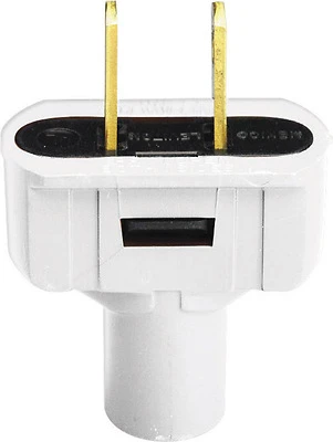 Leviton 48643-DW Electrical Plug, 2-Pole 2-Wire, 15A 125V, White