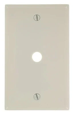 Leviton 000-78013-000 Wallplate, 4-1/2 in L, 2-3/4 in W, 1-Gang, Plastic, Light Almond, Smooth